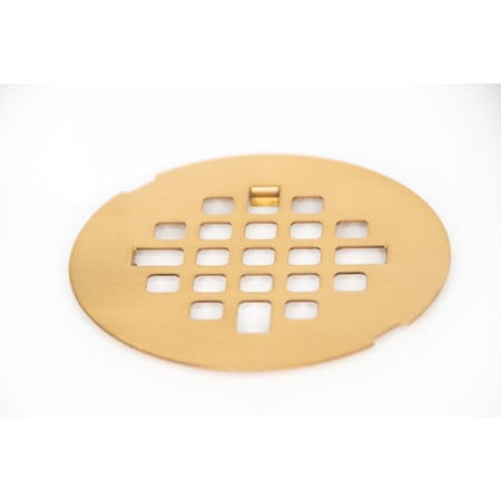 Bluevue 4" Flat Drain Cover Plate, Brushed Gold DR-CVR-4BG-P